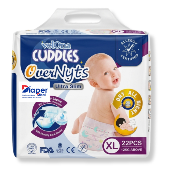 Velona Cuddles Overnight Baby Diapers -Tape